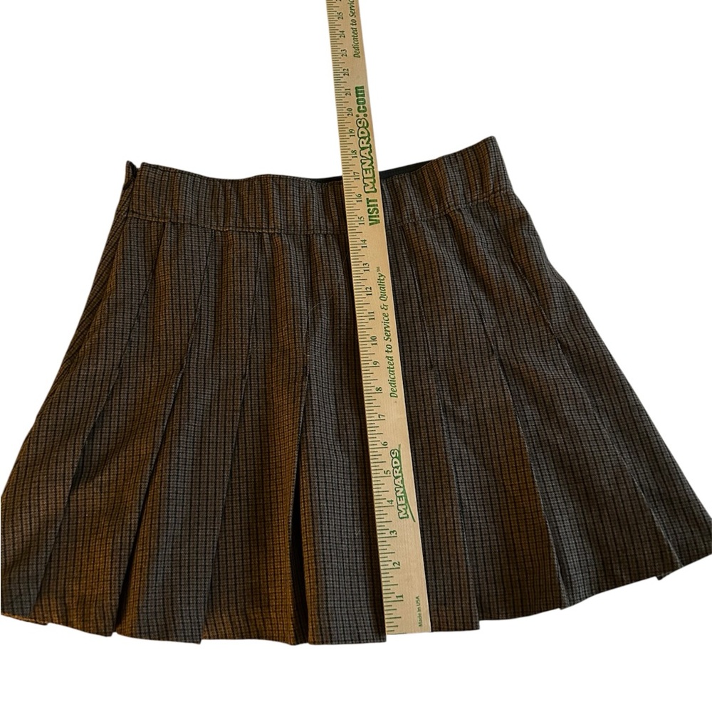 Abercrombie & Fitch Tweed Brown A-Line Mini Skirt - M - Picture 13 of 14